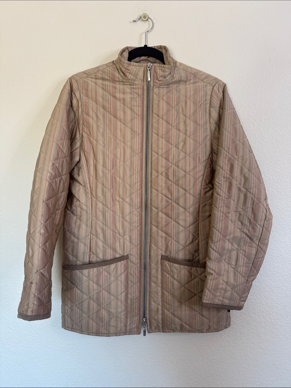 Barbour Muted Stripe quilted jacket women’s 6 EUC
